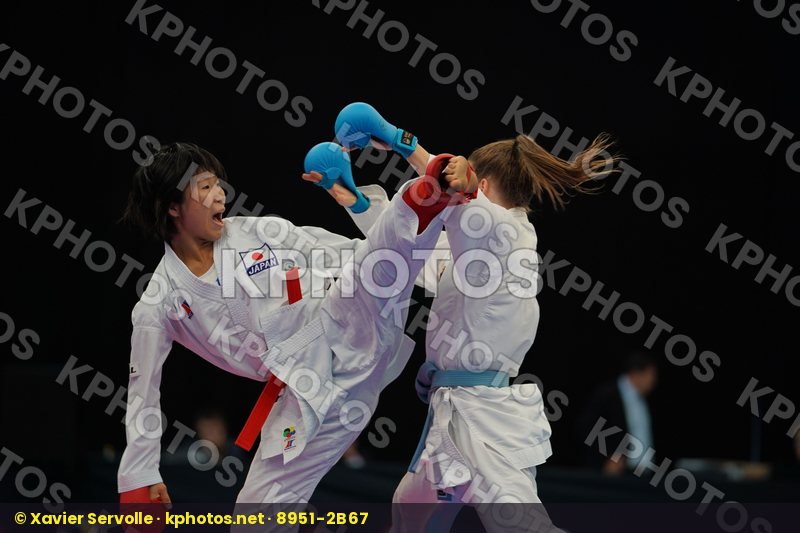 Female kumite -50 kg Germany Hubrich Shara Japan Miyahara Miho