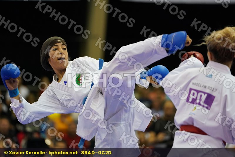 Algeria Besbes Lydia Female Kumite -50kg Nowakowska Madgalena Poland