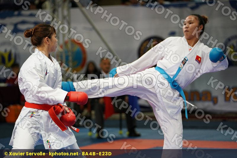 female kumite 68+ kg Japan Thi hong anh Nguyen Uekusa Ayumi Viet