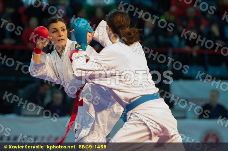 -68 kg bronze match female Greece kumite Montenegro Panetsidou V