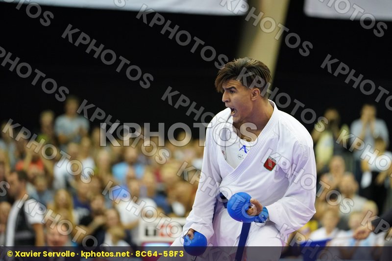 Babos Michal bronze match Male Kumite +84kg Morrocco Ouchen Achraf Poland