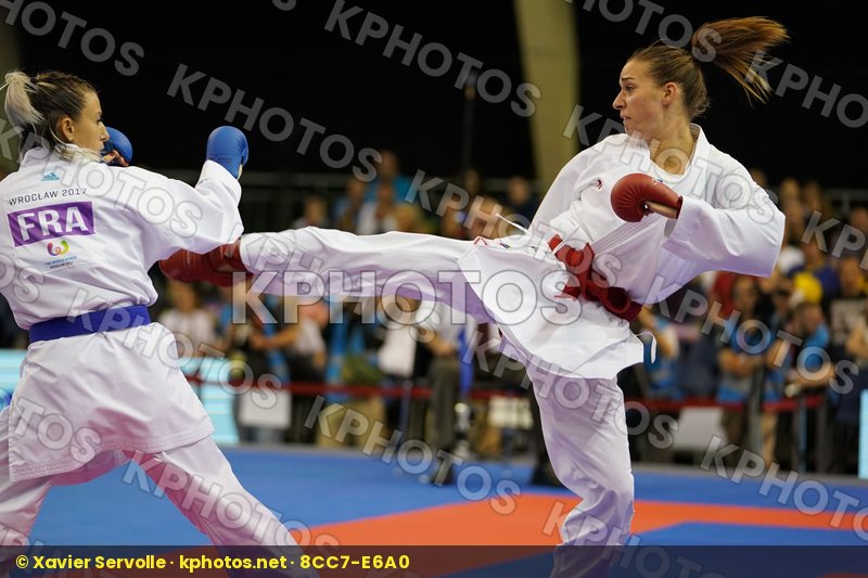 Austria Female Kumite -50kg France Plank Bettina Recchia Alexandra