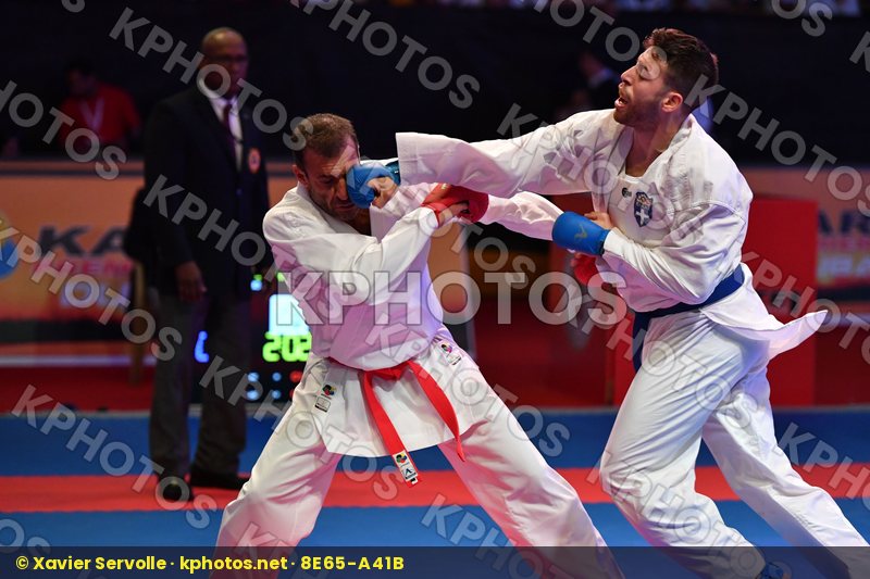 France Greece Male kumite -84 kg Pinna Christophe Tzanos Georgio