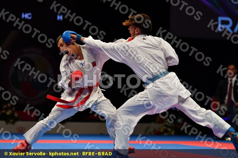 Male kumite -60 kg Morocco Takzima Aymane Taoussi Mohammed