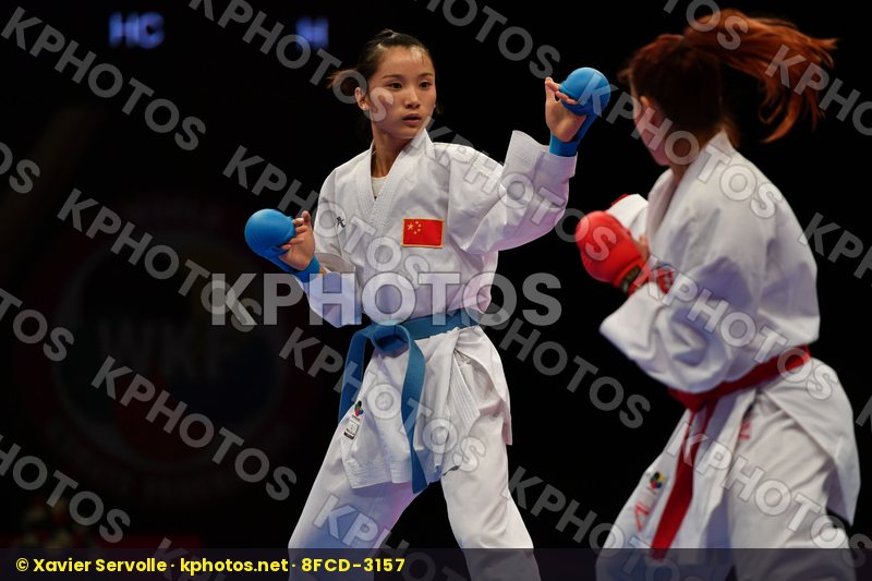 China Female kumite -50 kg Kovacikova Lucia Li Ranran Slovakia