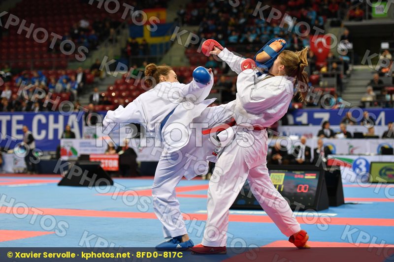 Belgium, Brognon Eva, Cadet kumite female 54+ kg, Milovanovic An