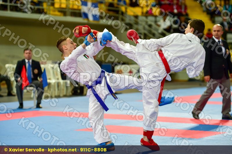 -55 Kg France Italy Junior Kumite Male Marchese Samuele Merienne