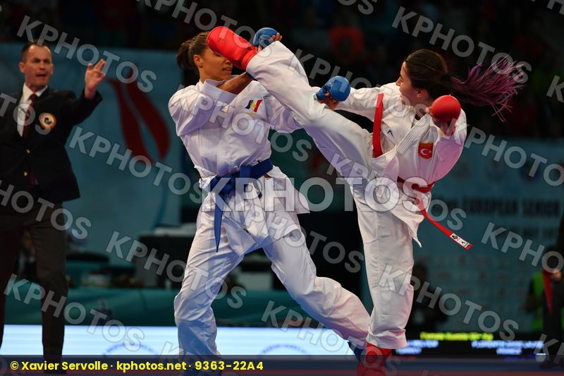 Female kumite 68+ kg Florentin Anne laure France Hocaoglu Meltem