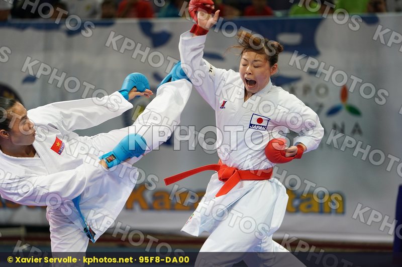 female kumite 68+ kg Japan Thi hong anh Nguyen Uekusa Ayumi Viet