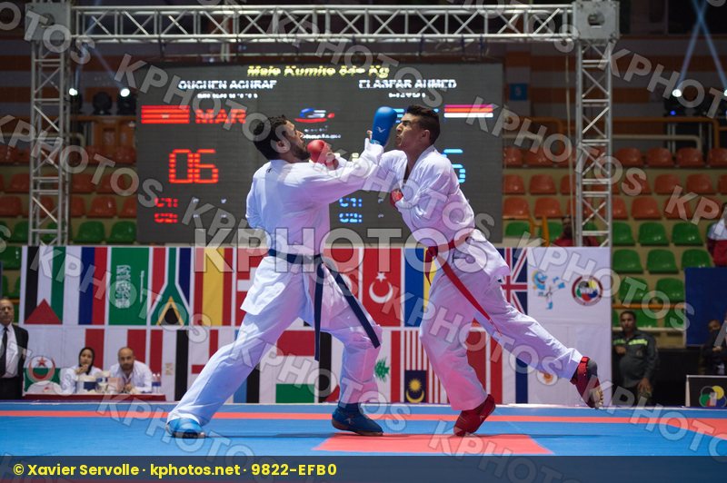 84+ kg Egypt Elasfar Ahmed final kumite Morocco Ouchen Achraf