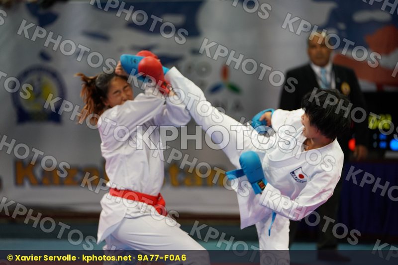 Chinese Taipei Female kumite -55 kg Ishiai Fumika Japan Wen Tzu-