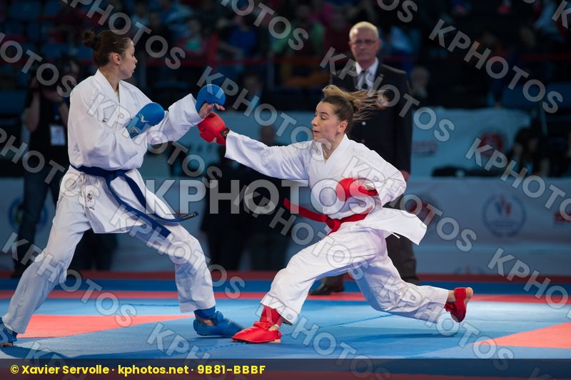 -50 kg bronze match Kryva Kateryna kumite Ozcelik Serap Turkey U