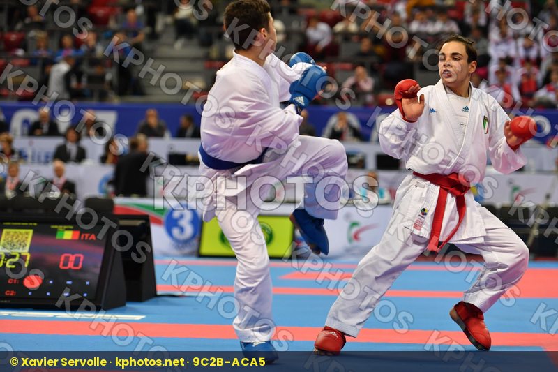 Cadet kumite male -52 kg, Ciarloni Mattia, El yazidi Bilal, Fran