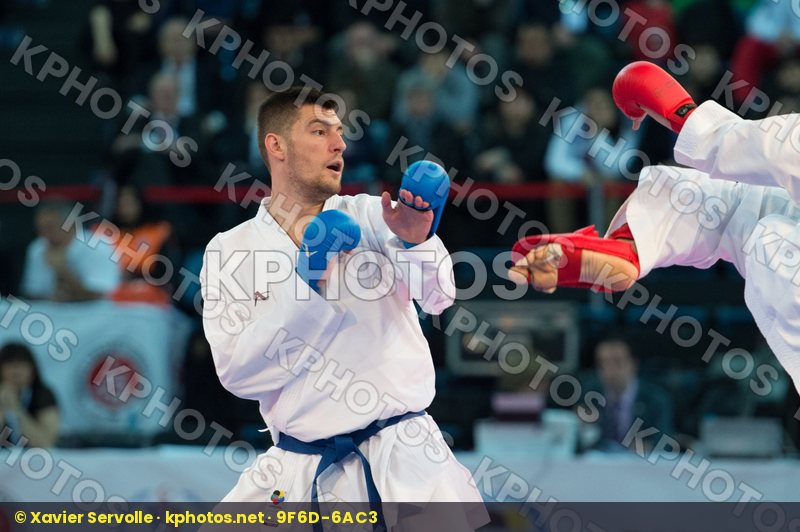 +84 kg bronze match Fyr Of Macedonia kumite male Nestorovski Mar