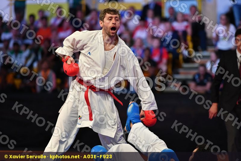 Arkania Gogita Ganjzadeh Sajad Georgia Iran Male kumite 84+ kg
