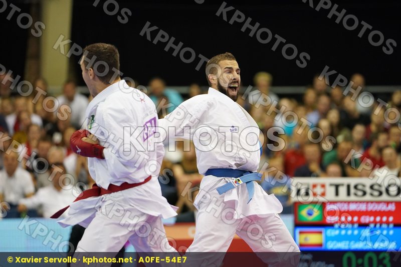 Brazil bronze match Gomez Garcia Matias Male Kumite -60kg Santos Brose Douglas Spain