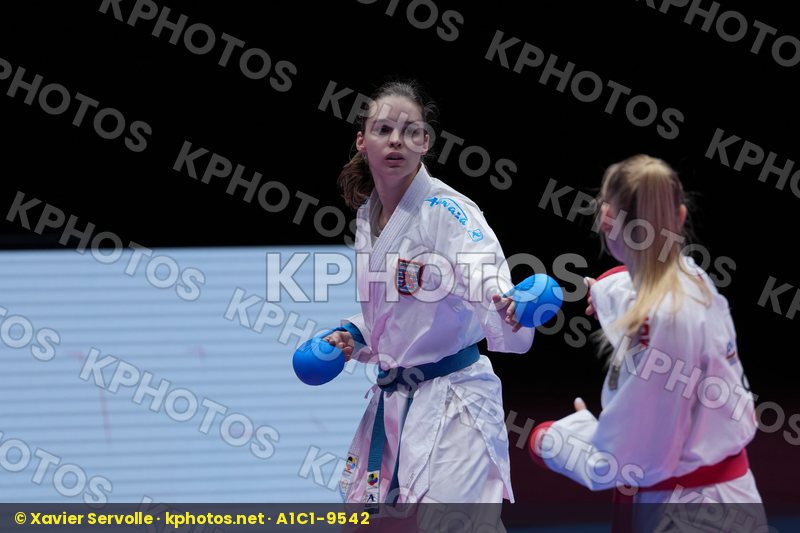 BITSCH MIA (GERMANY) vs WARLING JENNIFER (LUXEMBOURG) in Female Kumite -55 Kg - Final Bout