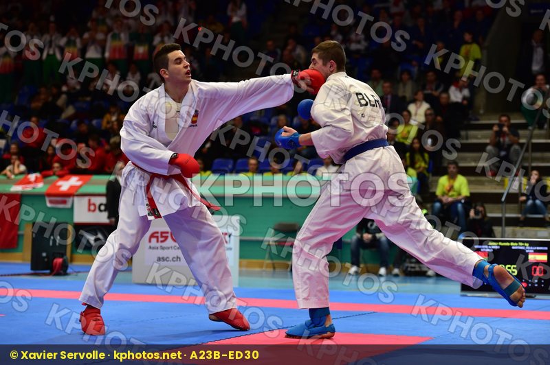 +76 Kg Belarus finals junior kumite male Martinez_Velilla Marcos