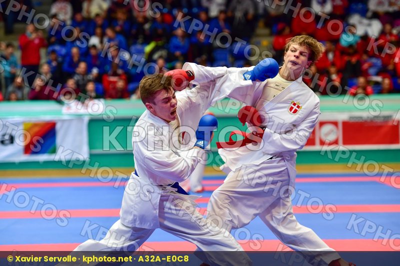-68 Kg Denmark france Friis-Pedersen Jonas junior kumite Reboull