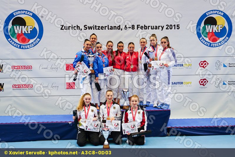 cadet female finals france germany italy junior spain team kata