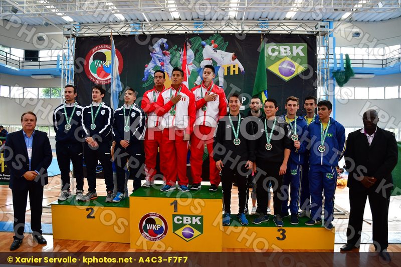 Argentina Brazil Costa Rica kata Male Peru podium team