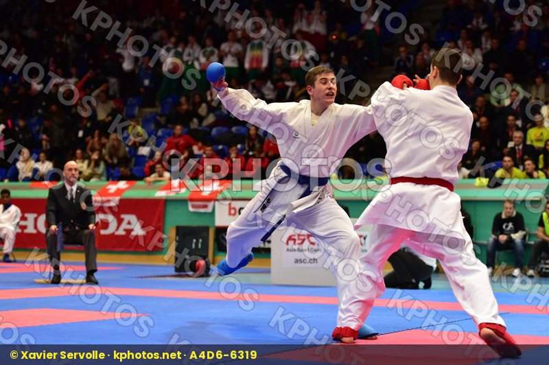 +76 Kg Belarus finals junior kumite male Martinez_Velilla Marcos