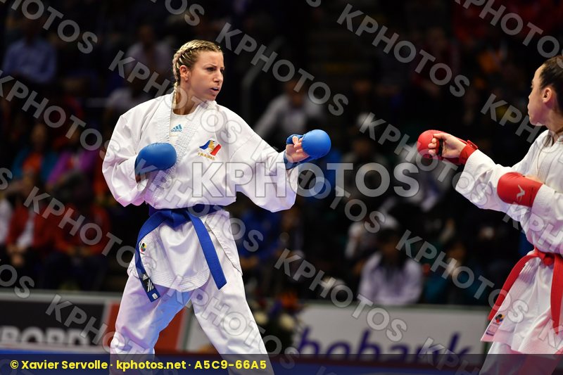 Female kumite -50 kg France Morocco Recchia Alexandra Sayah Aich
