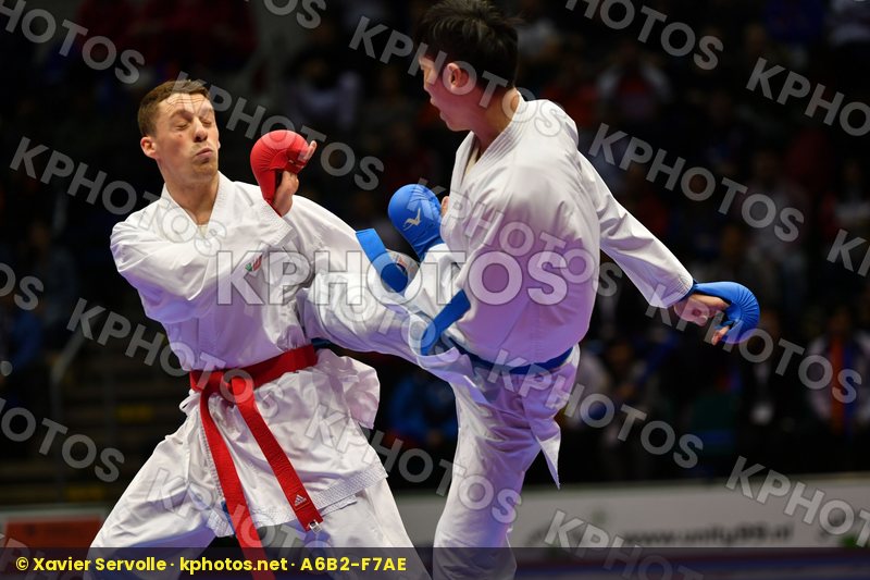 Chinese taipei De vivo Gianluca Italy Male kumite -67 kg Pan Po-