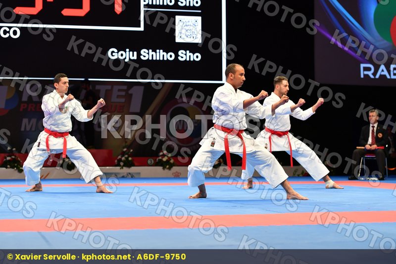 Goju shiho sho Male team kata Morocco Morocco Morocco