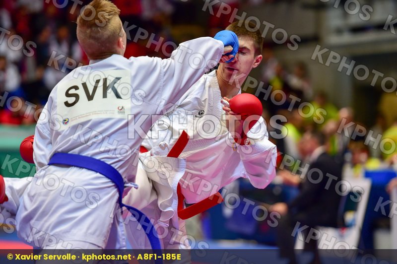 -68 Kg Ekmecic Bogdan Fedor Martin junior kumite Serbia Slovakia