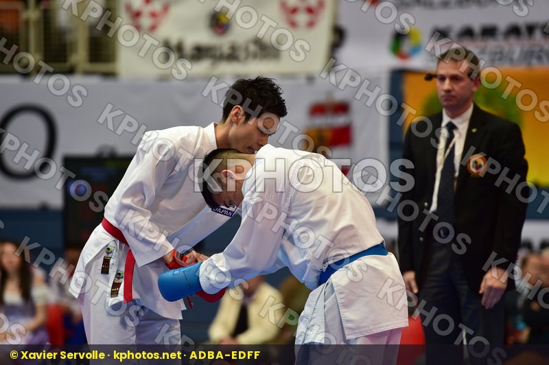Japan male kumite -75 kg nishimura ken Shureido watanabe daisuke