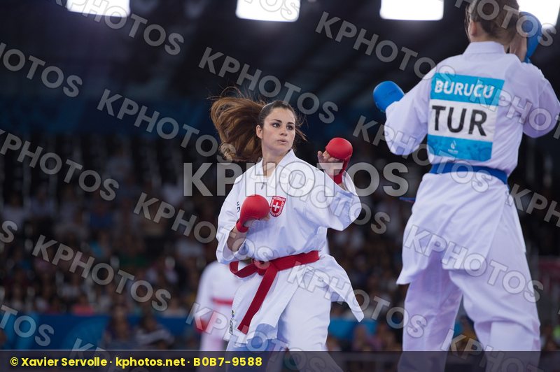 -68 kg Burucu Hafsa Seyda day2 kumite qualification Quirici Elen