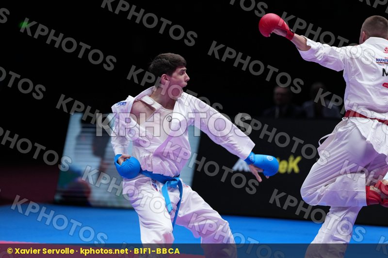MIKULIC NEMANJA (MONTENEGRO) vs SHARAFUTDINOV ERNEST (EKF-1) in Male Kumite -75 Kg - Final Bout