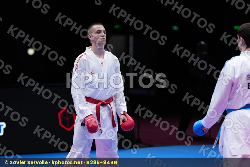 MIKULIC NEMANJA (MONTENEGRO) vs SHARAFUTDINOV ERNEST (EKF-1) in Male Kumite -75 Kg - Final Bout