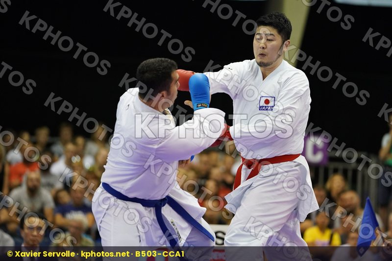 Ganjzadeh Sajad Gold match Iran Islamic Republic of Japan Kagawa Hideyoshi Male Kumite +84kg