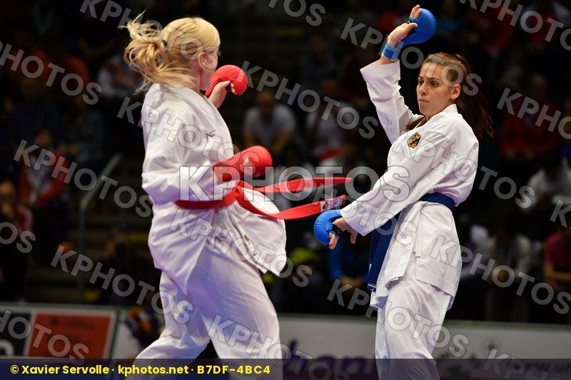 Female kumite -61 kg Germany Miggou Anna Serogina Anita Ukraine