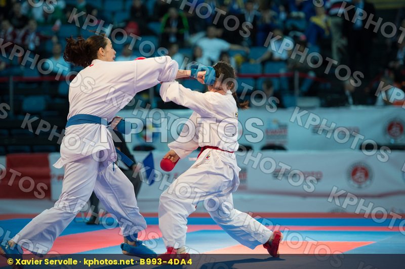 -68 kg bronze match female Greece kumite Montenegro Panetsidou V