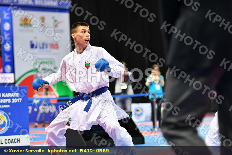 Bulgaria, Cadet kumite male -63 kg, France, Salmi Younesse, Vaka