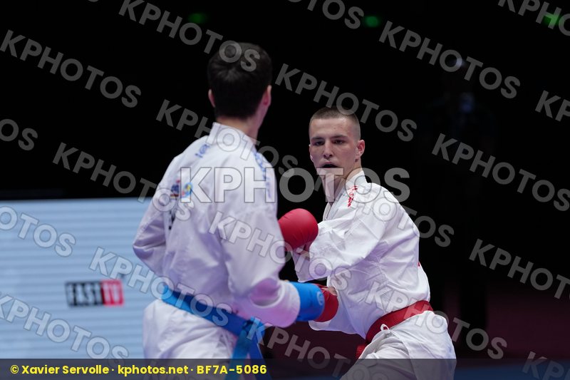 MIKULIC NEMANJA (MONTENEGRO) vs SHARAFUTDINOV ERNEST (EKF-1) in Male Kumite -75 Kg - Final Bout