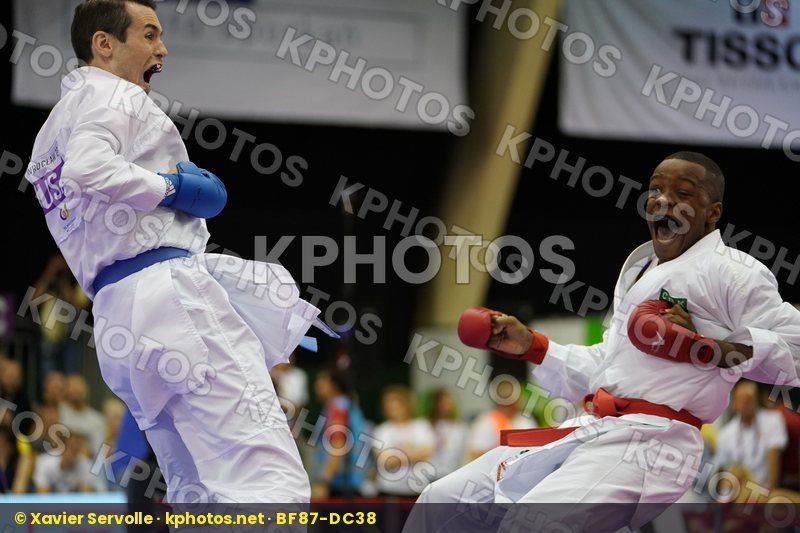 Brazil bronze match Male Kumite -75kg Scott Thomas USA Verissimo Hernanit