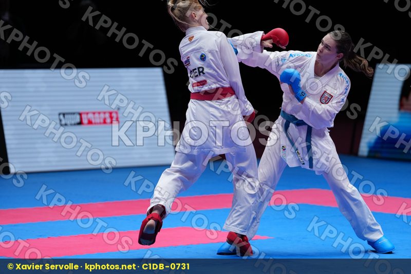 BITSCH MIA (GERMANY) vs WARLING JENNIFER (LUXEMBOURG) in Female Kumite -55 Kg - Final Bout