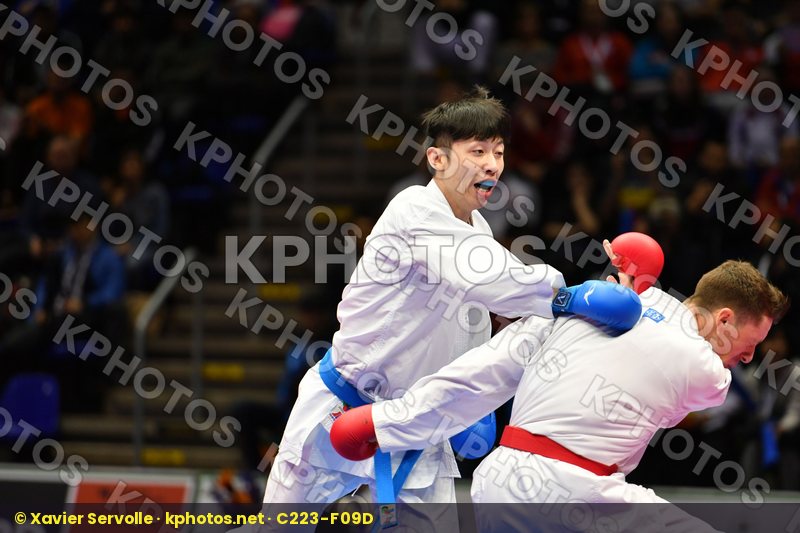 Chinese taipei De vivo Gianluca Italy Male kumite -67 kg Pan Po-