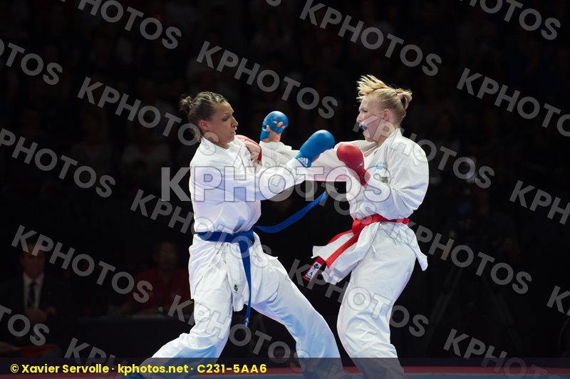 68+ Kg Female final Finland Florentin Anne Laure france kumite K