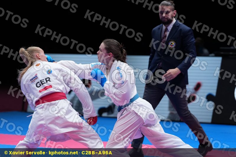 BITSCH MIA (GERMANY) vs WARLING JENNIFER (LUXEMBOURG) in Female Kumite -55 Kg - Final Bout