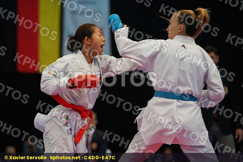 Female kumite -50 kg Japan Tadano Ayaka Tokcan Umay Turkey