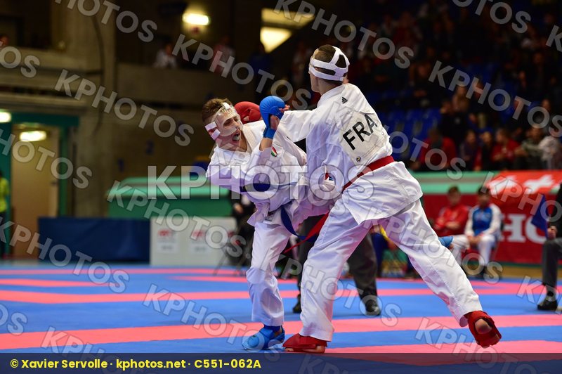 -57kg Azouz Tommy cadet finals france italy kumite male Marchese