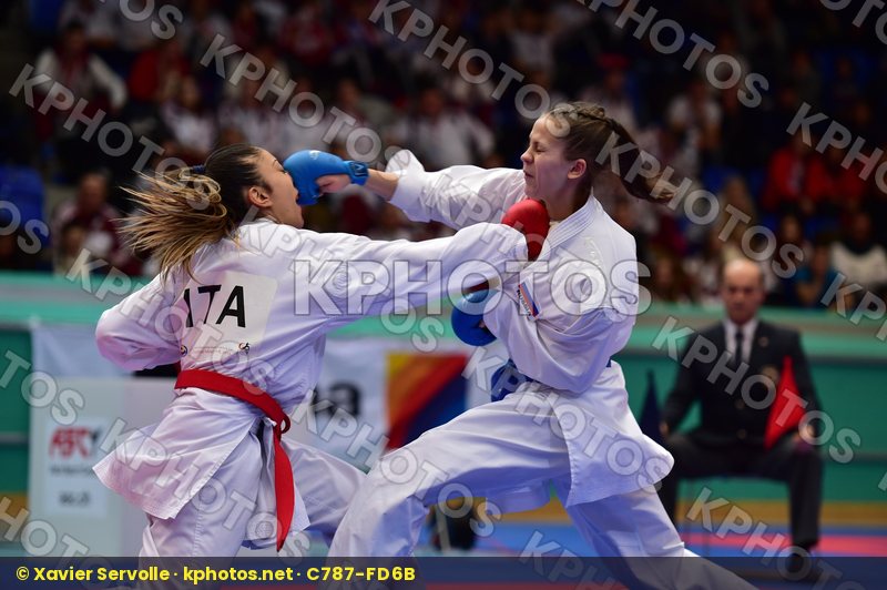 -55kg Finashkina Valeria italy kumite Riccardi Federica Russian