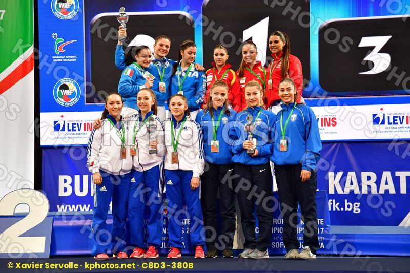 France Greece Italy Kata team cadet and junior female Spain