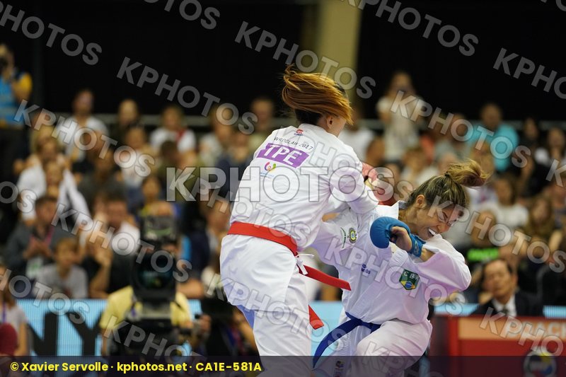 Brazil Chinese Taipei Female Kumite -55kg Gold match Kumizaki Valeria Wen Tzu-Yun