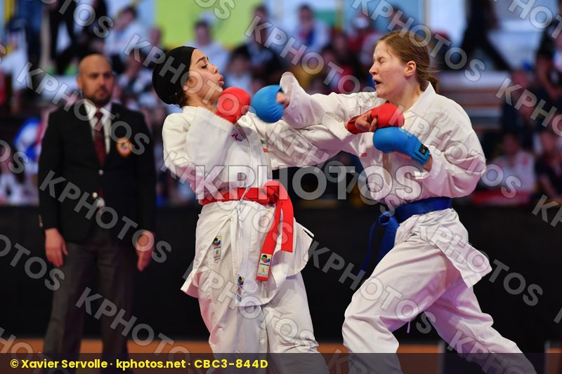 Esmaeili Mahtab Female kumite -68 kg Iran Rasmusson Lisa Sweden